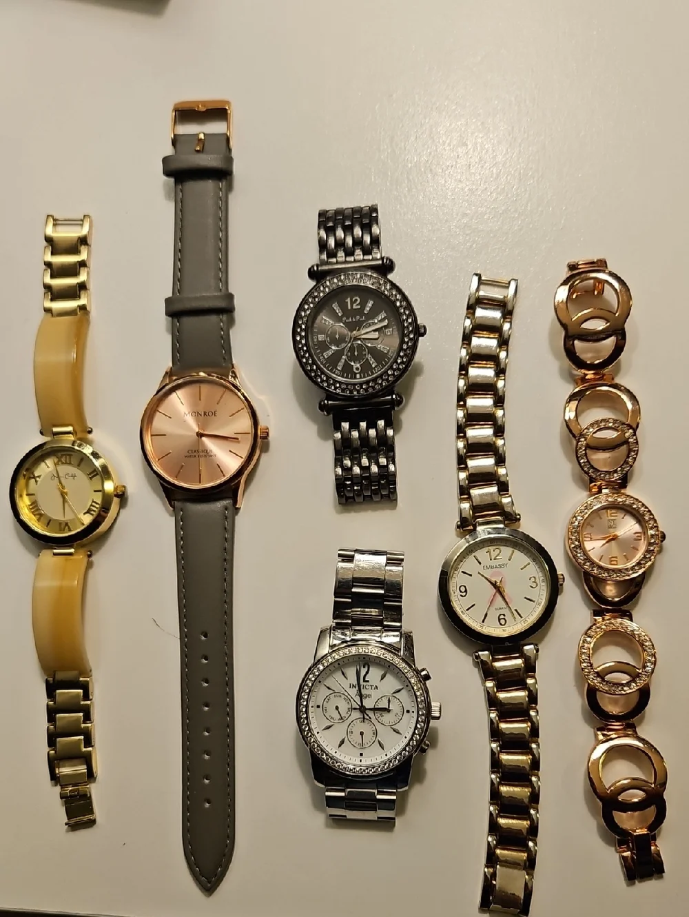 Project: Mixed Women's Watch Lot - Assorted Metallic & Rose Accents